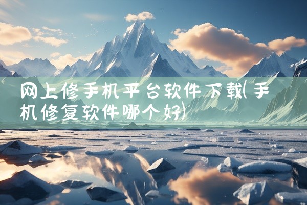 网上修手机平台软件下载