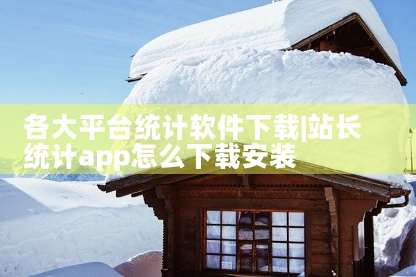 各大平台统计软件下载