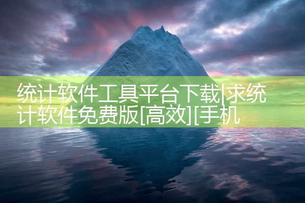 统计软件工具平台下载