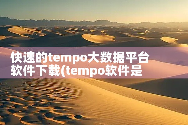快速的tempo大数据平台软件下载